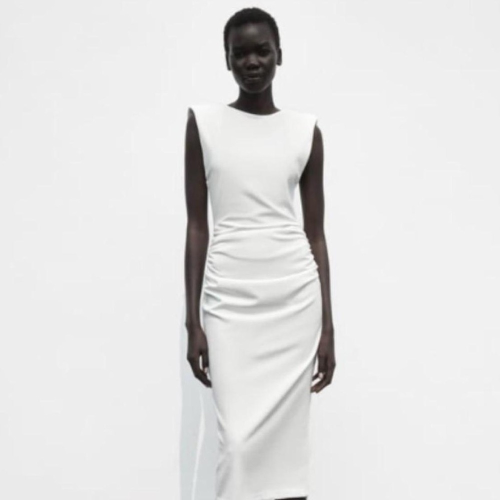 Zara White Midi Dress